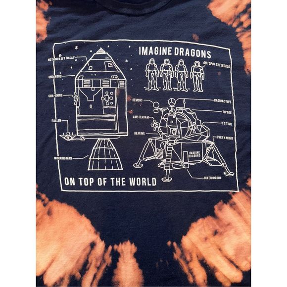 Imagine Dragons On Top Of The World Bleached Tee - Picture 3 of 3